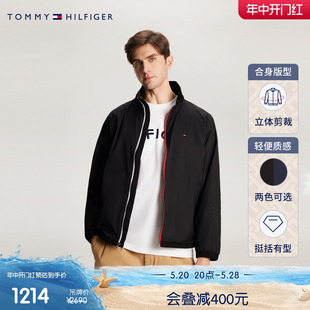 Tommy 春夏男休闲通勤立领单夹克外套78JA340 24新款 撞色门襟