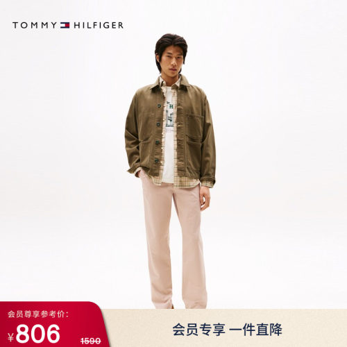 Tommy男装商务休闲微弹直筒西裤
