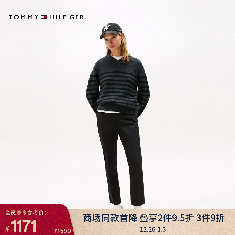 Tommy25秋冬女装弹力斜纹商务通勤修身伦敦裤西裤休闲裤新年礼物