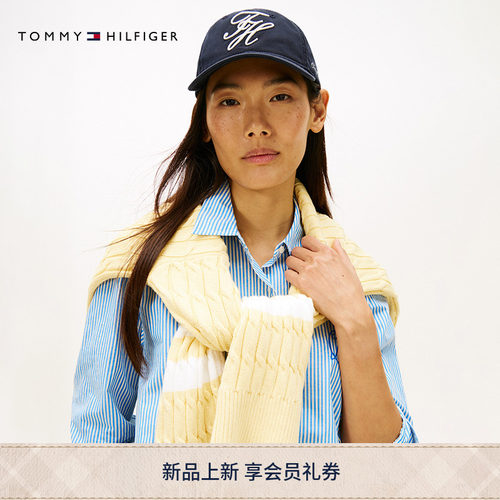 Tommy女装纯棉花体刺绣棒球帽