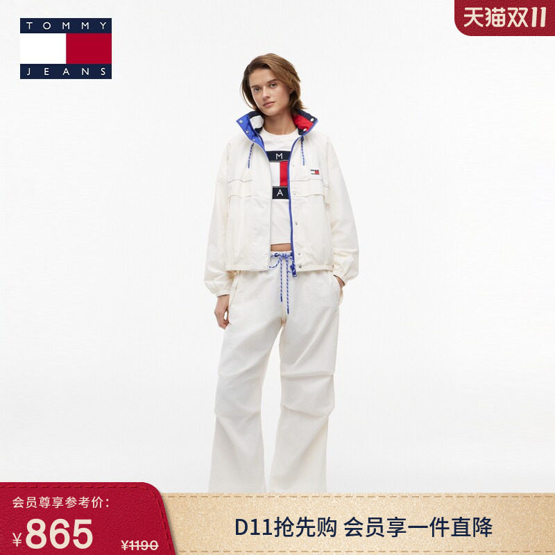 Tommy26秋冬新款女装潮流户外松紧抽绳低腰宽松运动伞兵裤休闲