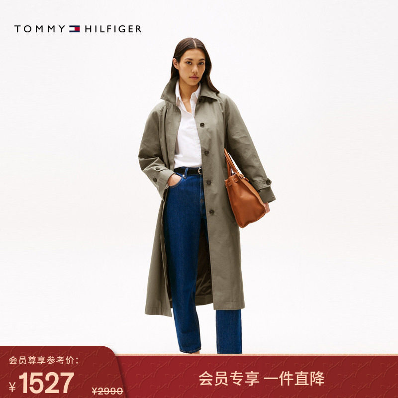 Tommy25春夏新款女干练商务休闲通勤纯色长款宽松风衣款翻领外套,女装/女士精品,风衣,淘宝优惠券,粉丝福利购,淘宝优惠卷