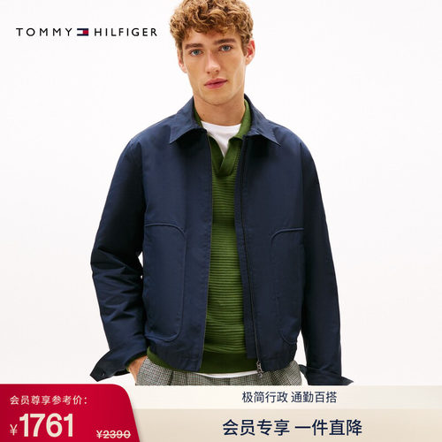 Tommy男装大口袋翻领宽松夹克