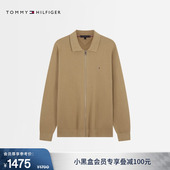 外套 纯棉肌理感商务休闲翻领拉链针织开衫 Tommy26春夏新款 男装