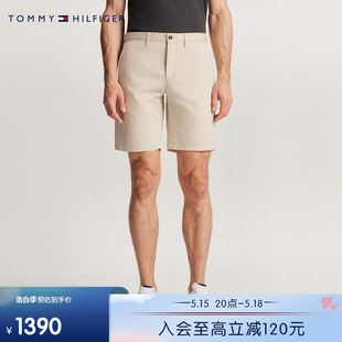 春夏男装 一字袋小绣标肌理感商务休闲合身短裤 24新款 Tommy 35199