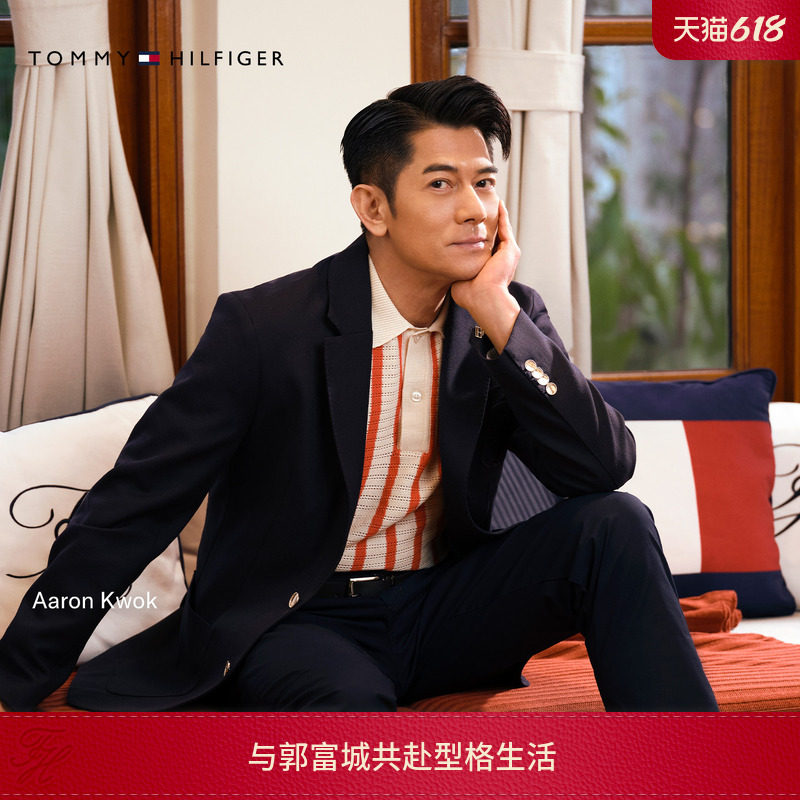 【520礼物】郭富城同款Tommy26春夏男纯棉肌理宽松短袖POLO针织衫