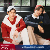 Tommy26春夏男装 明星同款 重磅斜纹刺绣圆领卫衣 马年新年系列
