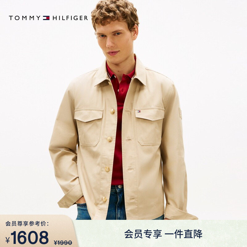 【复古轻薄】Tommy26春夏新款男装休闲衬衫翻领工装贴袋夹克外套