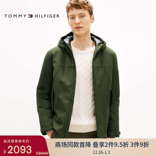 重磅肌理感休闲连帽棉服夹克新年礼物 Tommy25秋冬男装 防泼水