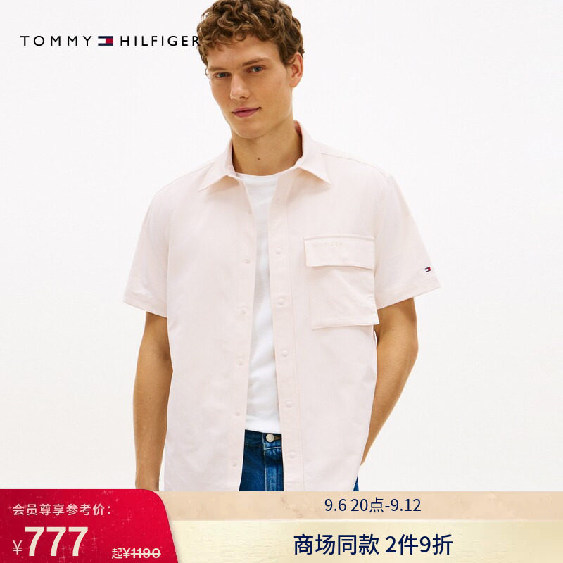 Tommy男装户外运动宽松短袖衬衫图片
