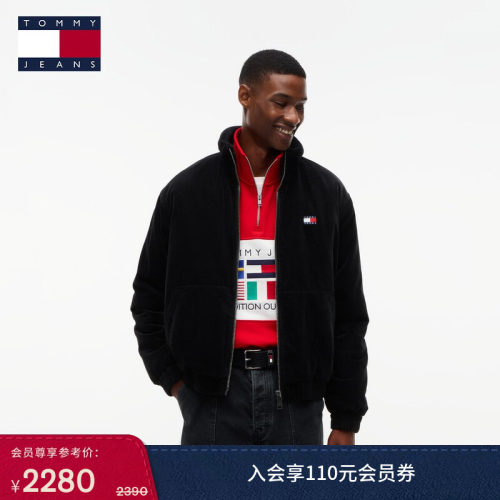 Tommy男装灯芯绒宽松铺棉夹克