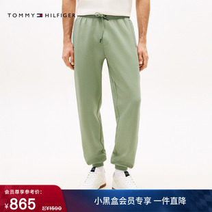卫裤 Tommy秋冬男装 双面布针织拼接浮雕字母抽绳腰束脚休闲运动裤