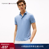 T恤POLO衫 Tommy春夏男装 翻领短袖 口修身 纯棉平纹双面布休闲镶边袖