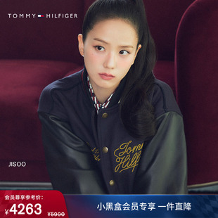 Tommy26春男女重磅羊毛拼接宽松棉服 金智秀同款 马年新年系列