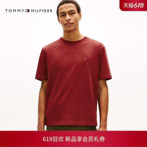 Tommy男装纯棉大旗标宽松短袖