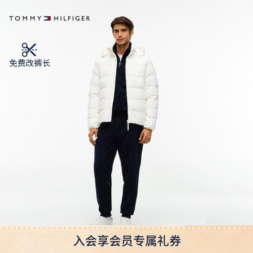 Tommy男装抽绳腰束脚针织卫裤