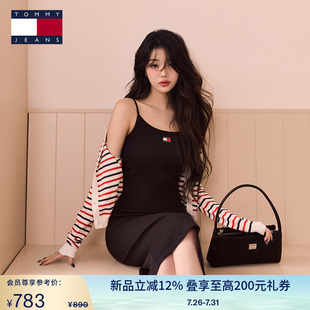 张元 Tommy25新款 英同款 20976 秋冬女纯棉条纹修身 圆领针织开衫