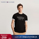 Tommy春夏男装 T恤上衣 纯棉休闲简约字母印花纯色圆领内搭打底短袖