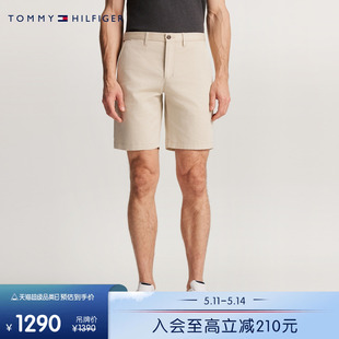 春夏男装 一字袋小绣标肌理感商务休闲合身短裤 24新款 Tommy 35199