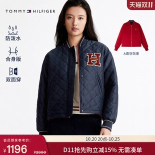 【防泼水】Tommy秋冬男女双面穿学院风飞行员棒球领棉服夹克外套