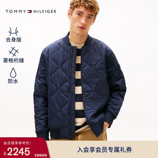 Tommy秋冬男装 小隐格绗缝美式 飞行棒球棉服夹克外套 轻薄防水