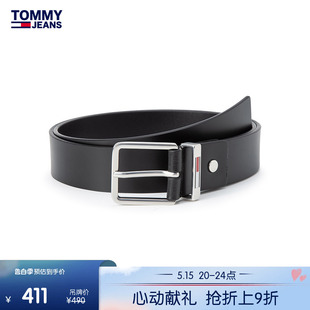 质感牛皮 Tommy 男装 商务休闲皮带腰带礼品10911 针扣式 经典