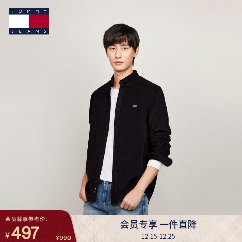 Tommy男灯芯绒纯棉复古衬衫外套