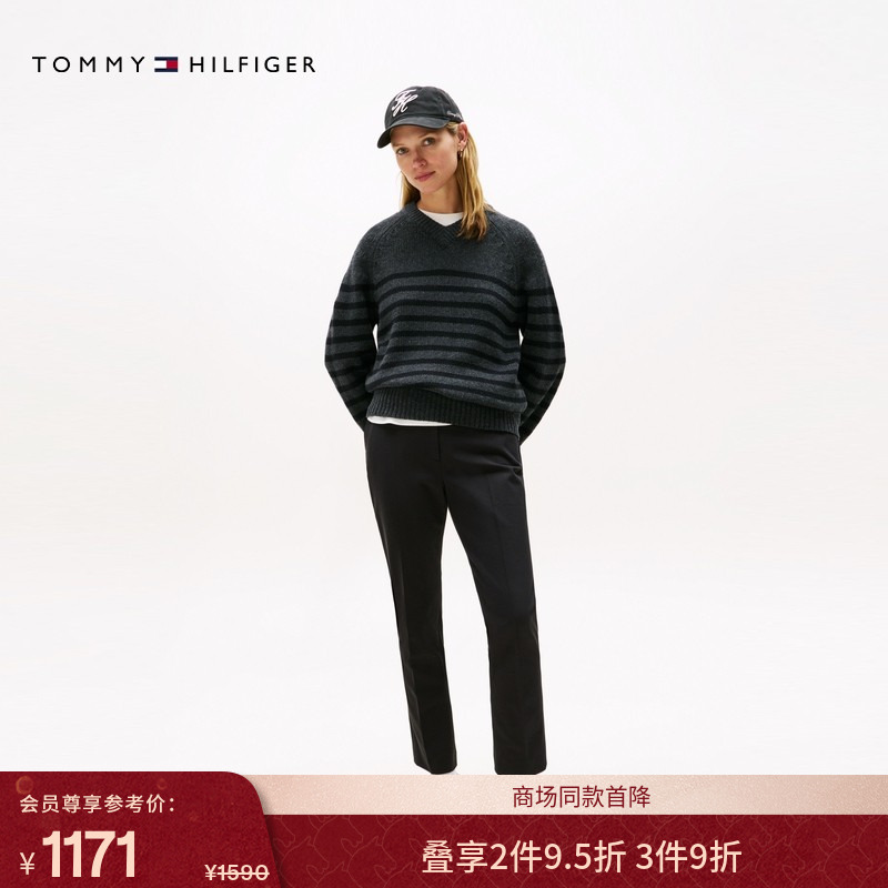 Tommy25秋冬女装弹力斜纹商务通勤修身伦敦裤西裤休闲裤新年礼物