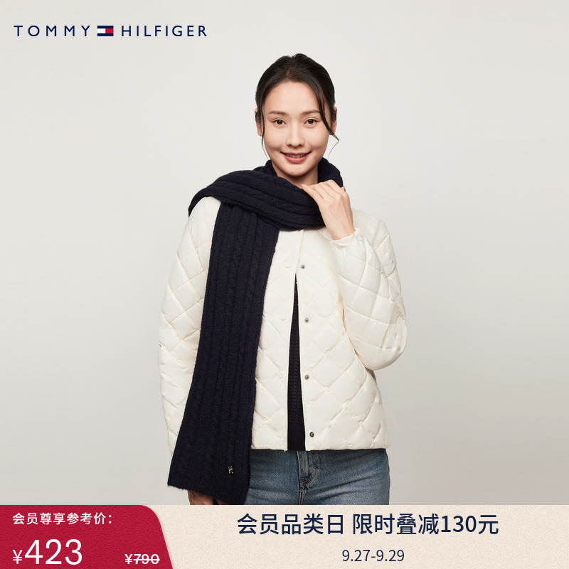 Tommy女装含羊毛绞花针织围巾