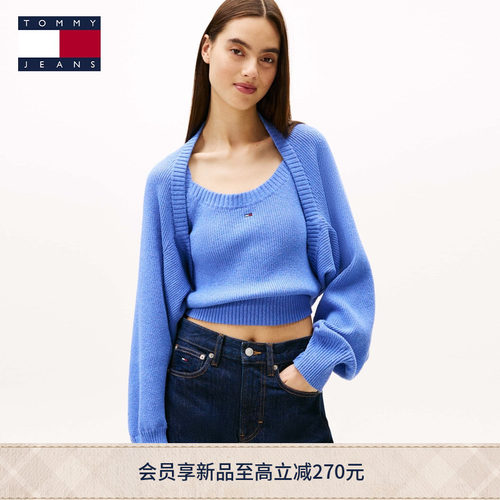 Tommy女士蝙蝠袖宽松短款针织衫