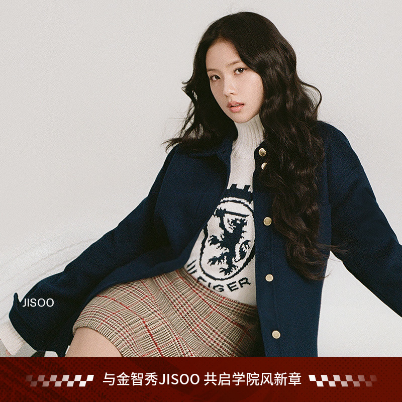 Tommy女装羊毛混纺中长款大衣