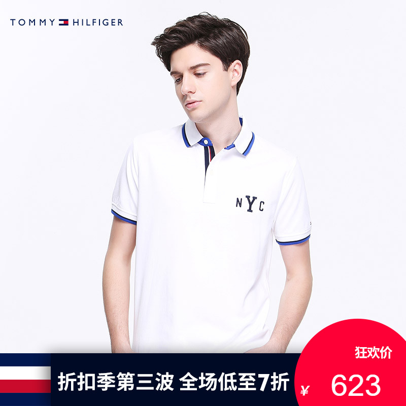 Tommy Hilfiger 男裝2018春季運動短袖POLO衫-MW0MW05006OP