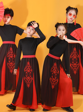 雪龙吟舞蹈服儿童国潮古典舞扇子骁的舞蹈服装中国少年郎演出服女