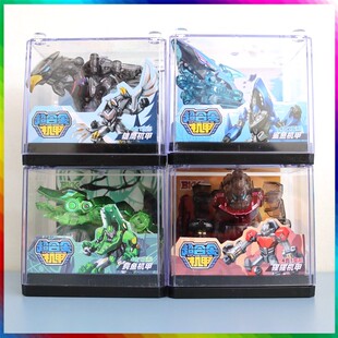 正版BKK儿童超合金昆虫机甲变形车模玩具4合1鲨鱼猩猩鳄鱼动物组