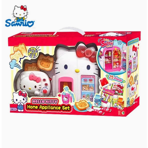 山姆Hellokitty凯蒂猫小冰箱面包机套装可喷雾女孩仿真过家家玩具