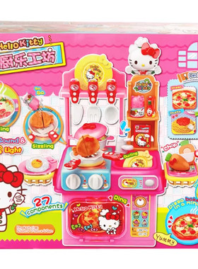 HELLO KITTY凯蒂猫仿真厨房做饭煮厨乐工坊电饭煲过家家玩具50115
