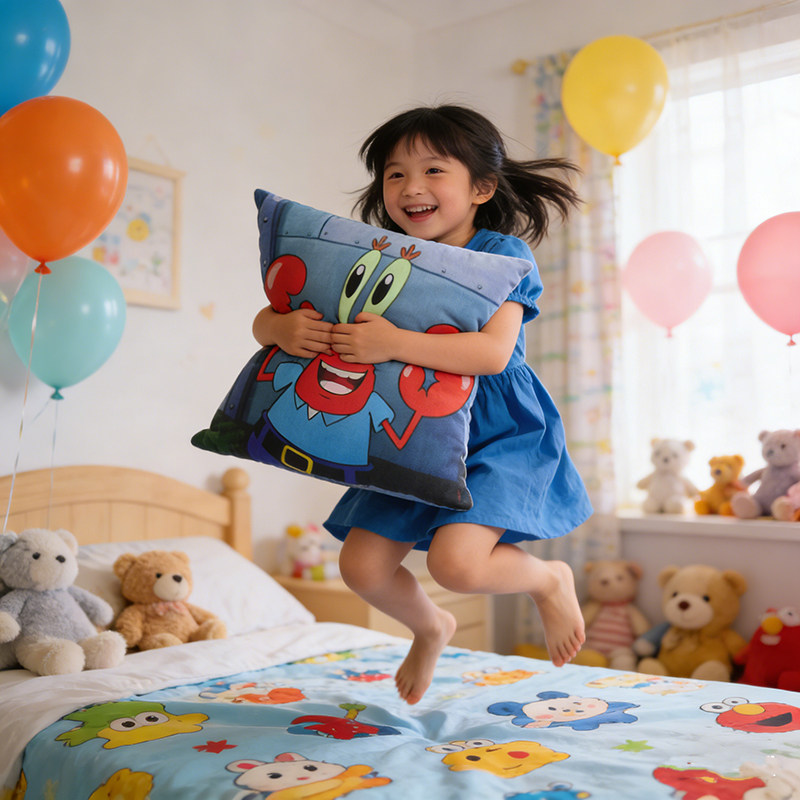 海绵宝宝派大星抱枕可爱卡通个性靠枕套卧室宿舍沙发靠枕生日礼物