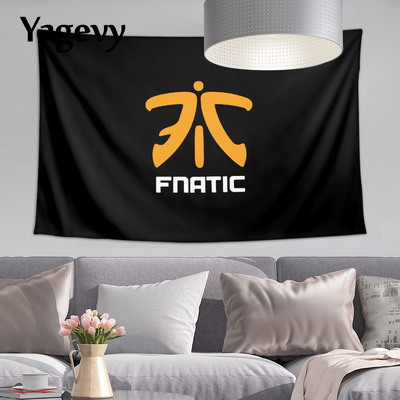Fnatic战队背景布挂布挂毯画FNC欧成Rekkles周边创意游戏装饰海报