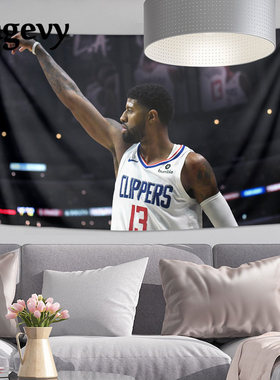 保罗乔治Paul George泡椒挂布墙布挂毯画PG13周边装饰海报背景布