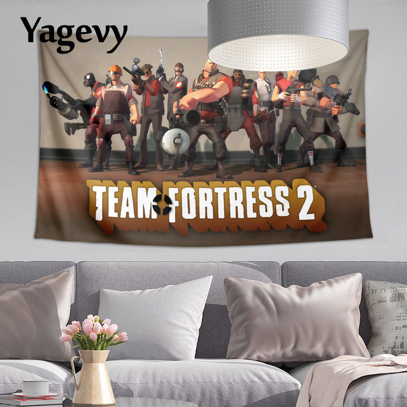 Team Fortress 2军团要塞2挂布墙布挂毯画周边TF2装饰海报背景布