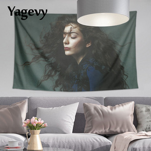 美国明星洛德Lorde才女挂布墙布挂毯粉丝周边定制装饰海报背景布