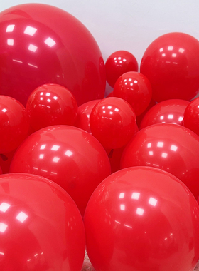 加厚红色气球5寸10寸18寸生日结婚装饰场景布置元旦活动新年汽球