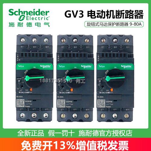施耐德马达电机保护断路器GV3P40