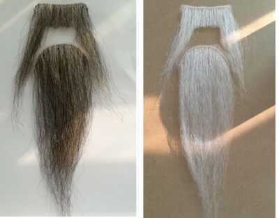 话剧粘贴假胡子八字胡长山羊胡长胡子舞台花白色黑色上下胡假胡须