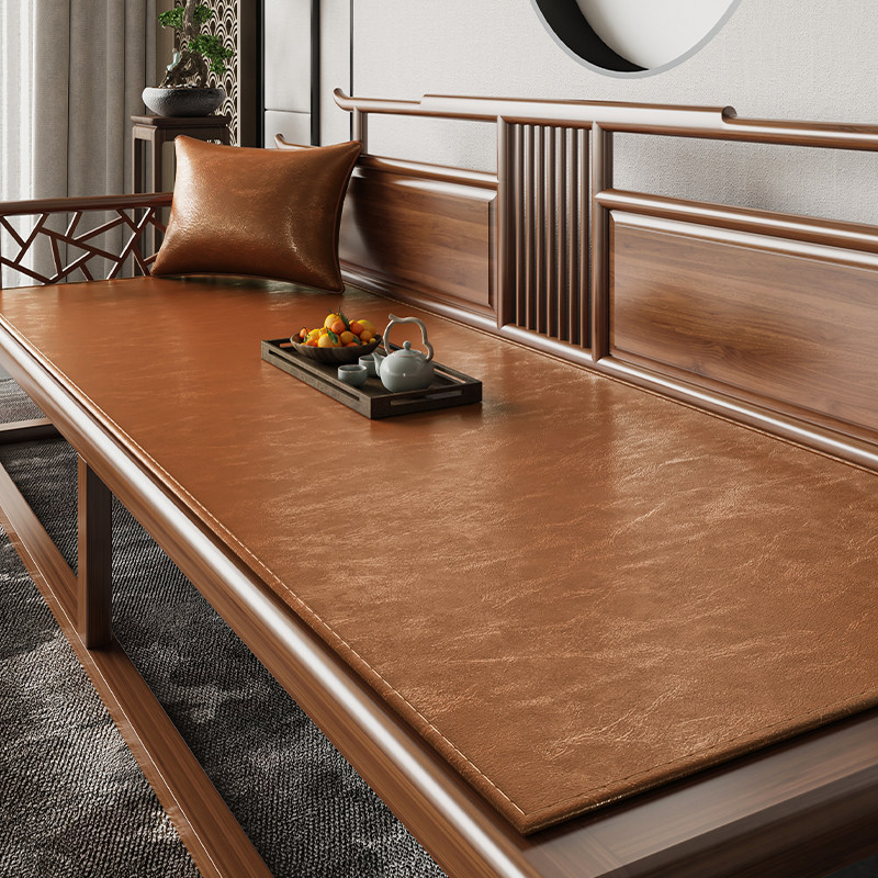 皮沙发垫真皮防滑沙发坐垫套罩夏季专用垫子罗汉床四季通用新中式