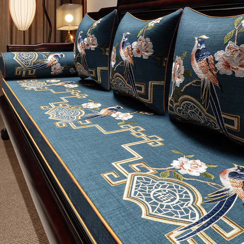 2025新款红木沙发坐垫罗汉床实木家俱垫子防滑套罩中式沙发垫定制