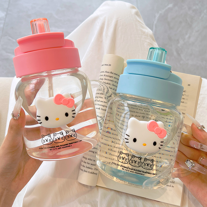 网红水杯夏天Kitty猫大肚杯可爱