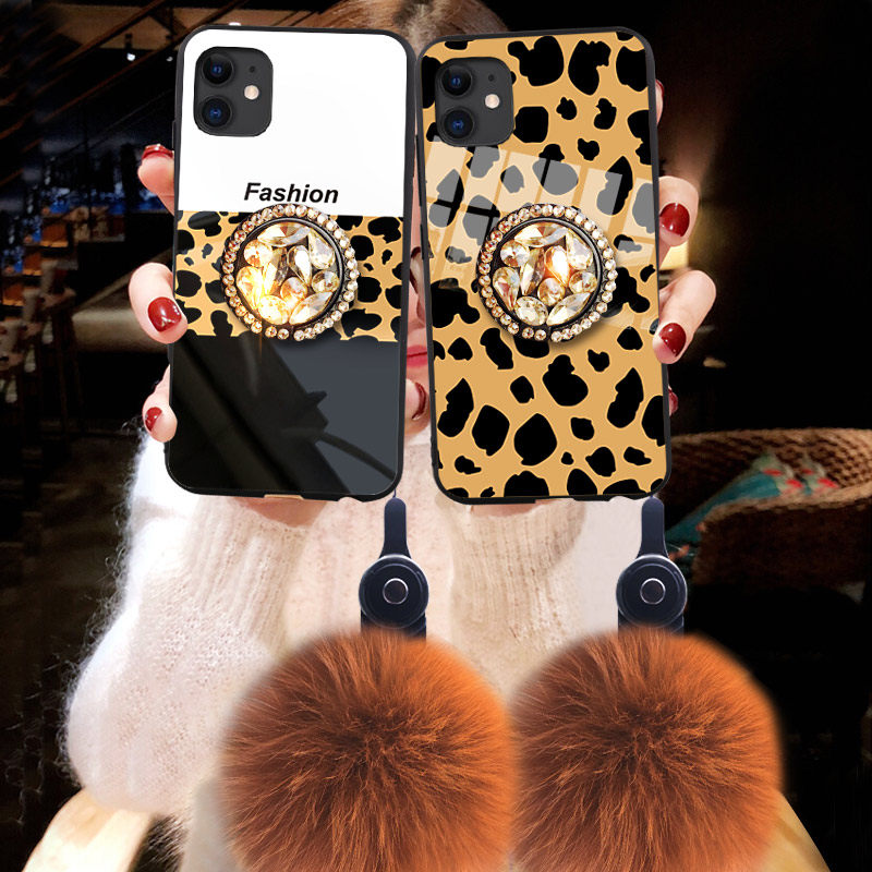 For Mac 11 Phone shell female iPhone11Pro Cover Drill Promax Leopard Rhinestone Hair ball IPin the 3C Digital Accessories, Cell Phone Accessories , Phone Protection Case/Shell  category - from Buy2taobao.com to provide professional Taobao agent buy service