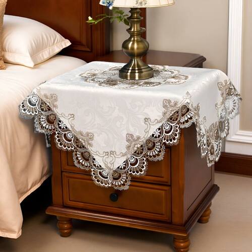 高级感床头柜罩家用防尘盖巾柜子遮丑布艺盖布冰箱空调洗衣机盖巾