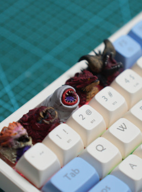 怪物猎人键帽个性客制化机械键盘键帽天地煌啼龙奇怪龙惨爪龙